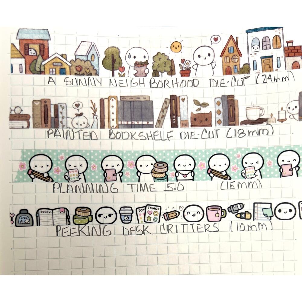 The Coffee Monsterz Co. TCMC Bundle Lot of 4 NEW Washi Tapes - Picture 2 of 4